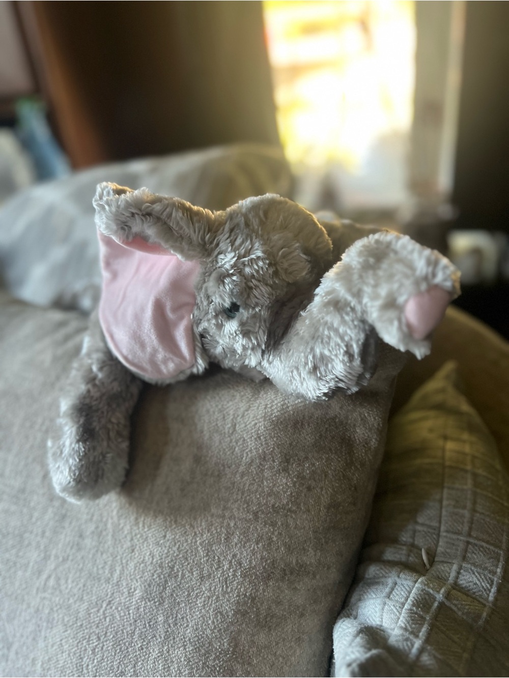 Ty Classic Teensy Grey Elephant Plush Toy with Heart Tag